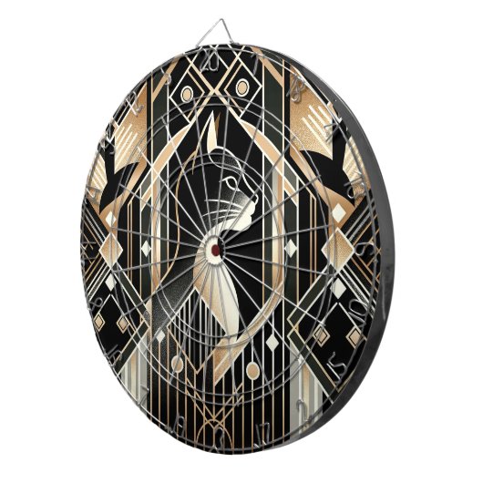 Decoratief Zwart Kat Abstract Dartboard Dartbord (Voorkant Rechts)