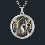Decoratief Zwart Kat Abstract Ketting<br><div class="desc">Mooie Decoratieve Zwarte Kat Abstract Ketting</div>