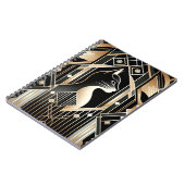 Decoratief Zwart Kat Abstract Notitieboek (Linkerzijde)