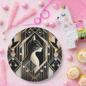 Decoratief Zwart Kat Abstract Papier Bord (Feest)
