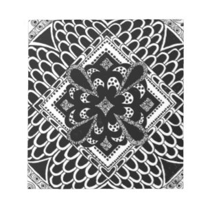 Decoratief zwart patroon notitieblok