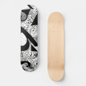 Decoratief zwart-wit Abstract patroon Persoonlijk Skateboard (Voorkant)