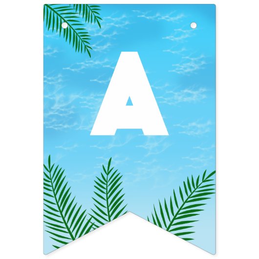 Decoratief zwembad verjaardagsfeestje vlaggetjes (Eerste vlag)