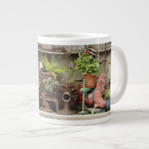 Decoraties op houten hek, Catalina Island, Grote Koffiekop