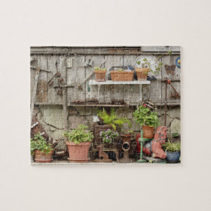 Decoraties op houten hek, Catalina Island, Legpuzzel