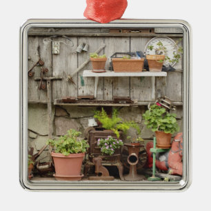 Decoraties op houten hek op het eiland Catalina,