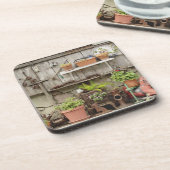 Decoraties op houten hek op het eiland Catalina, Bier Onderzetter (Linkerzijde)