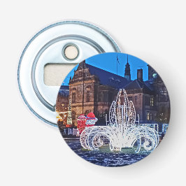 Decoraties, voor het stadhuis button flesopener