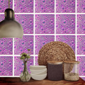 Decoratieve 4"tegel polijst Bubble in magenta Tegeltje