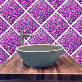 Decoratieve 4"tegel polijst Bubble in magenta Tegeltje