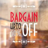 Decoratieve aanbieding korting raamsticker (Vel 2)