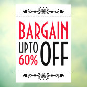 Decoratieve aanbieding korting raamsticker (Vel 3)