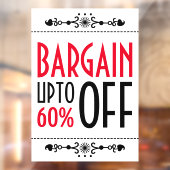 Decoratieve aanbieding korting raamsticker (Vel 2)