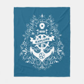 Decoratieve aangepaste monogram van het Anker-mode Fleece Deken (Voorkant)