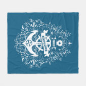 Decoratieve aangepaste monogram van het Anker-mode Fleece Deken (Voorkant (Horizontaal))