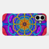 Decoratieve abstracte bloemvorm Case-Mate iPhone case (Achterkant (horizontaal))