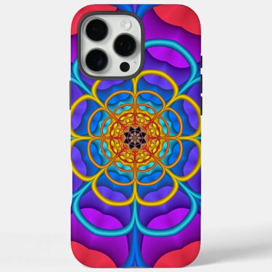 Decoratieve abstracte bloemvorm Case-Mate iPhone case (Achterkant)