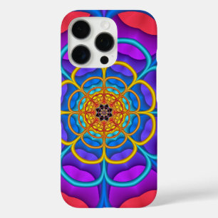 Decoratieve abstracte bloemvorm iPhone 16 pro hoesje