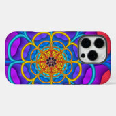 Decoratieve abstracte bloemvorm Case-Mate iPhone case (Achterkant (horizontaal))