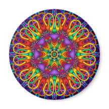 Decoratieve abstracte mandala magneet