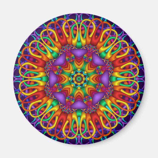 Decoratieve abstracte mandala magneet (Voorkant)