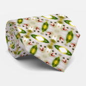 Decoratieve Abstracte Silk Cat Print Stropdas (Opgerold)