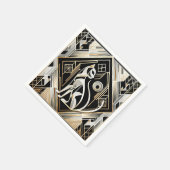 Decoratieve Abstracte zwarte kattenservetten Servet (Hoek)