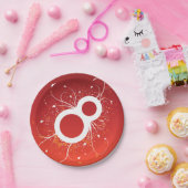 Decoratieve acht papieren Borden Papieren Bordje (Feest)