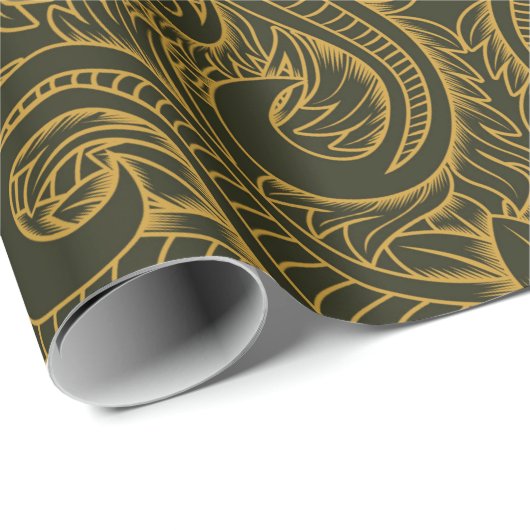 decoratieve achtergrond, antiek, ingegrepen cadeaupapier (Rol Hoek)