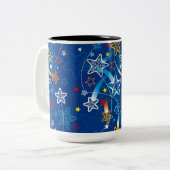 Decoratieve afzuigstaarten Mok patroon (Voorkant links)