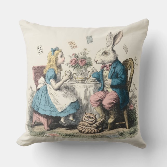 Decoratieve Alice in Wonderland kussenhoes Kussen (Voorkant)