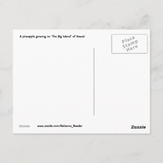 Decoratieve anananas in Hawaii Briefkaart (Achterkant)