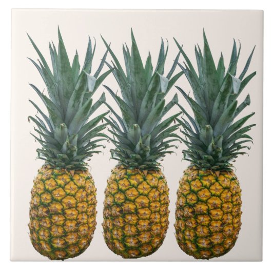 Decoratieve ananas tropische keramische Tegel Tegeltje (Voorkant)