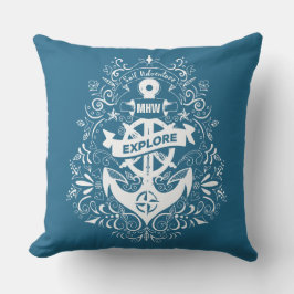 Decoratieve Anker aangepaste monogram gooi kussens