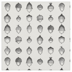 Decoratieve Antiek eikels zwart en wit papier Stof