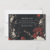 Decoratieve Art Nouveau Floral Wedding Bedankkaart (Voorkant)