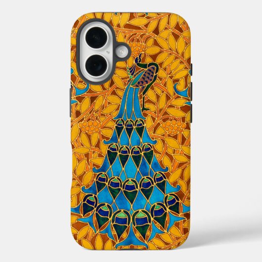 decoratieve art nouveau pauwen en bomen Case-Mate iPhone case (Achterkant)