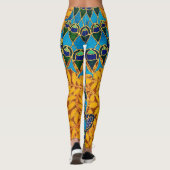 decoratieve art nouveau pauwen en bomen leggings (Achterkant)