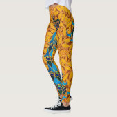 decoratieve art nouveau pauwen en bomen leggings (Links)