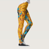 decoratieve art nouveau pauwen en bomen leggings (Rechts)