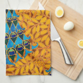  decoratieve art nouveau pauwen en bomen theedoek (Quarter Fold)