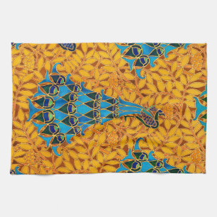  decoratieve art nouveau pauwen en bomen theedoek