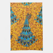  decoratieve art nouveau pauwen en bomen theedoek (Verticaal)