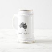 Decoratieve Australische kaart Bierpul (Voorkant links)