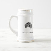 Decoratieve Australische kaart Bierpul (Links)