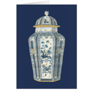 Decoratieve Aziatische urine in blauw en wit