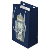 Decoratieve Aziatische urine in blauw en wit Klein Cadeauzakje (Achterkant Gekanteld)