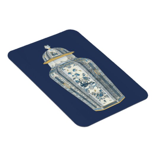 Decoratieve Aziatische urine in blauw en wit Magneet (Rechterzijde)