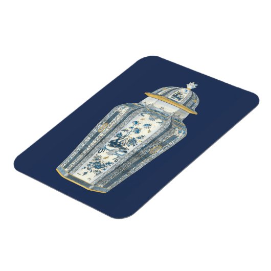Decoratieve Aziatische urine in blauw en wit Magneet (Linkerzijde)