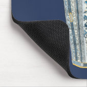 Decoratieve Aziatische urine in blauw en wit Muismat (Hoek)